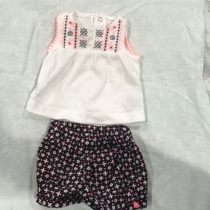 Newborn girl short set